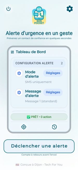 page d'accueil tableau de bord sospocket